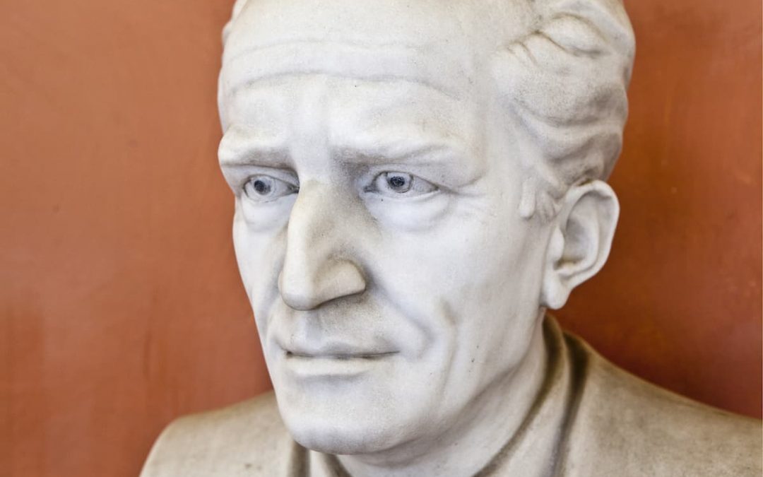 A bust of physicist Erwin SchrÃ¶dinger at Vienna University