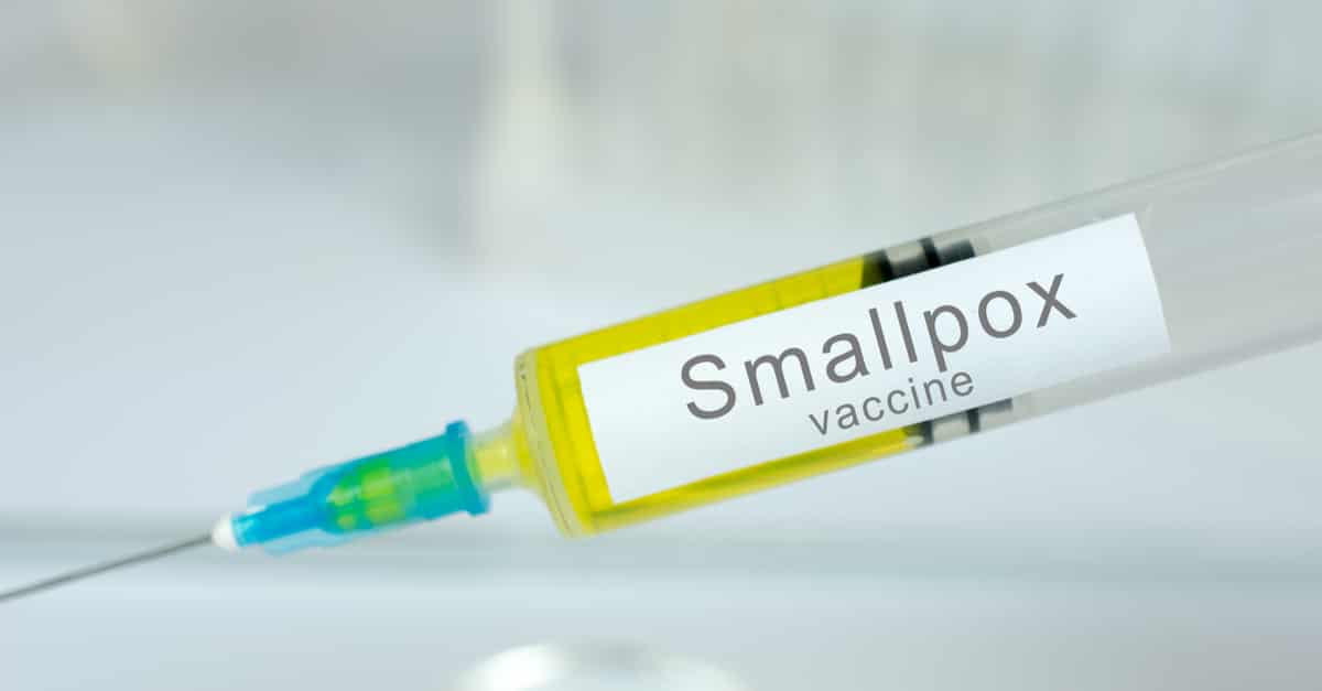 Image of the smallpox vaccine which was the first ever vaccine discovered by English doctor Edward Jenner