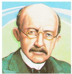 An image of Max Planck taken from a postage stamp