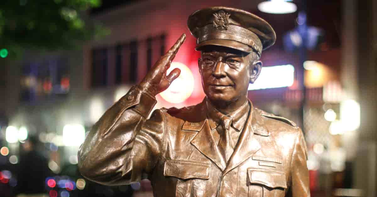 President Dwight D Eisenhower A statue of President General Dwight D. Eisenhower who formed ARPA the predecessor of DARPA