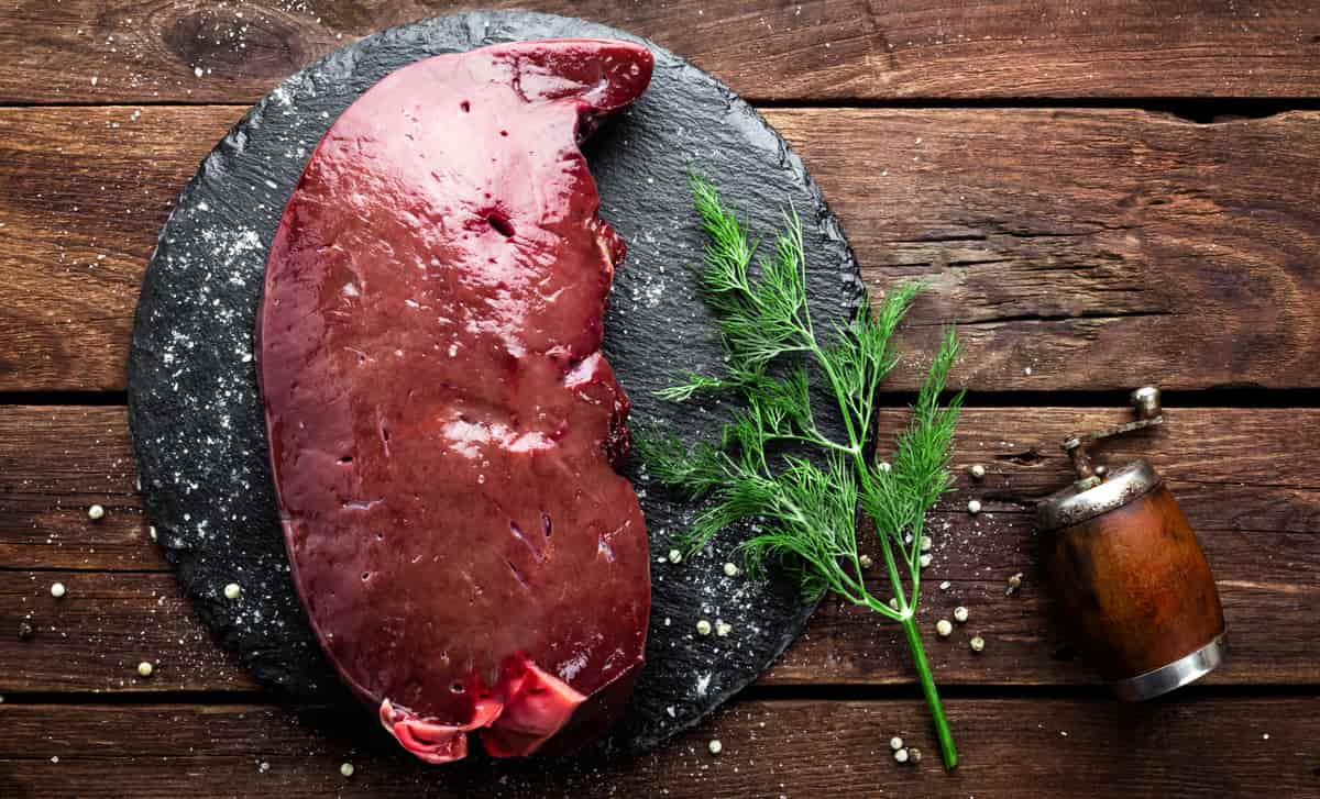 Raw liver is a very rich source of choline