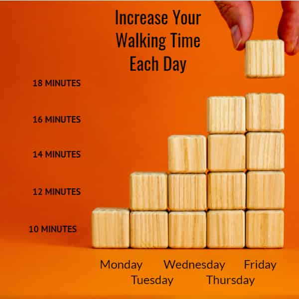 Increase your walking time each day